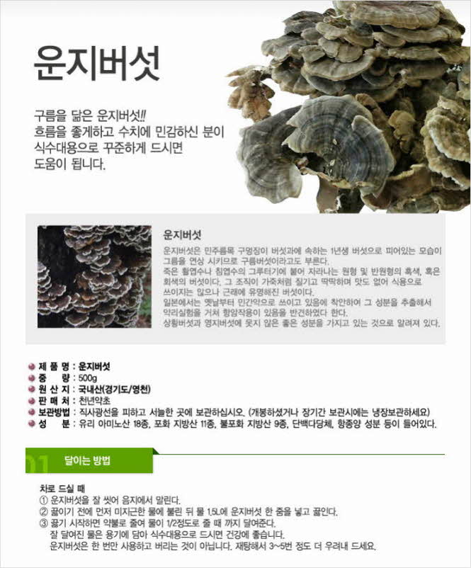 꾸미기_국내(경기도 연천)자연산 운지버섯 300g (구름버섯)1.jpg