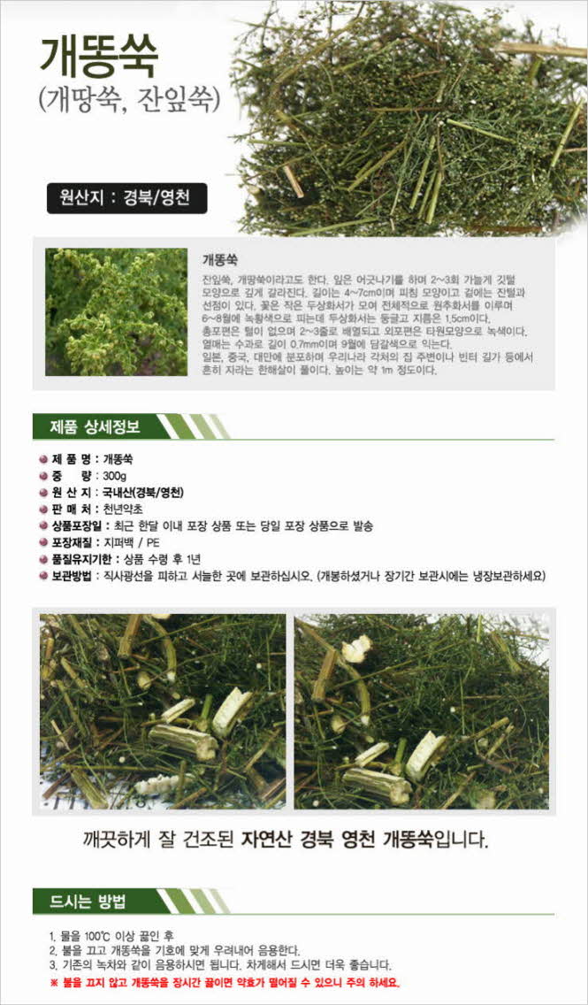 꾸미기_국내자연산(경북,영천) 개똥쑥600g(개땅쑥,잔잎쑥)1.jpg